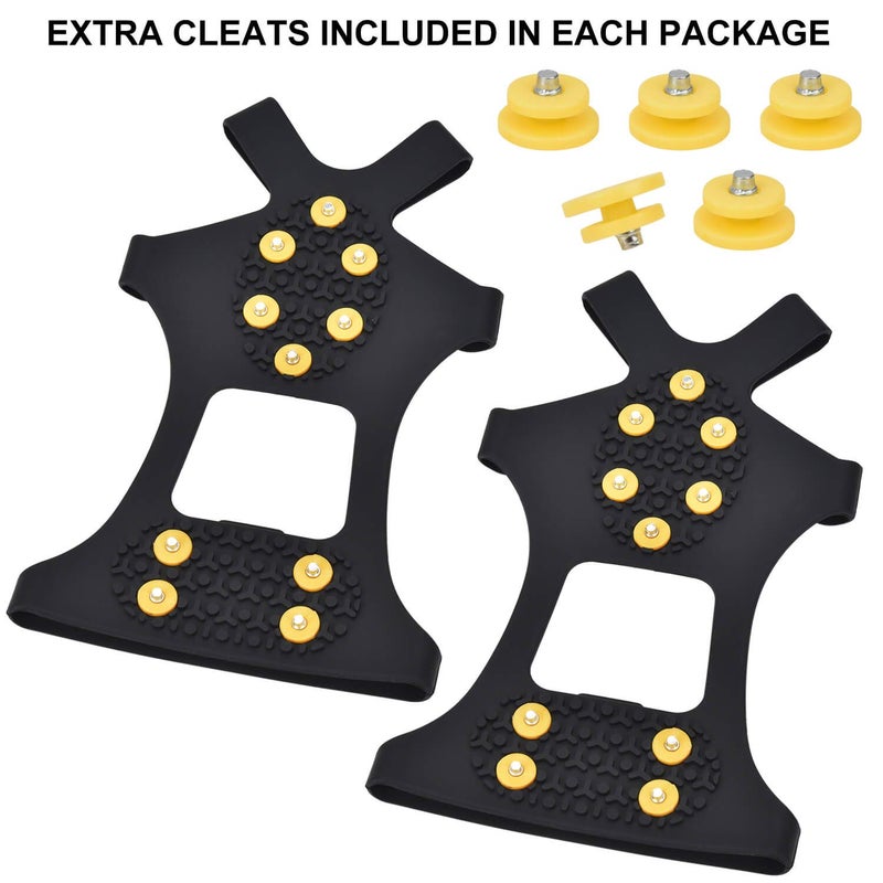 Aliglow Ice Snow Grips Over Shoe/Boot Traction Cleat Spikes Anti Slip Footwear - Image 4
